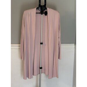 J. Jill Wearever Collection Size XL Open Front Cardigan Pink Rayon Lyra